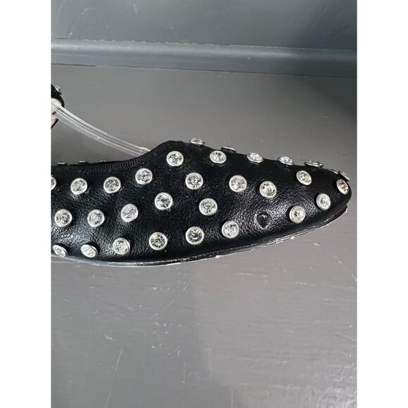Steve Madden Ballet Flats Rhinestone Embellished Sz 8.5 Edgy **READ - Flaw** - Picture 6 of 6